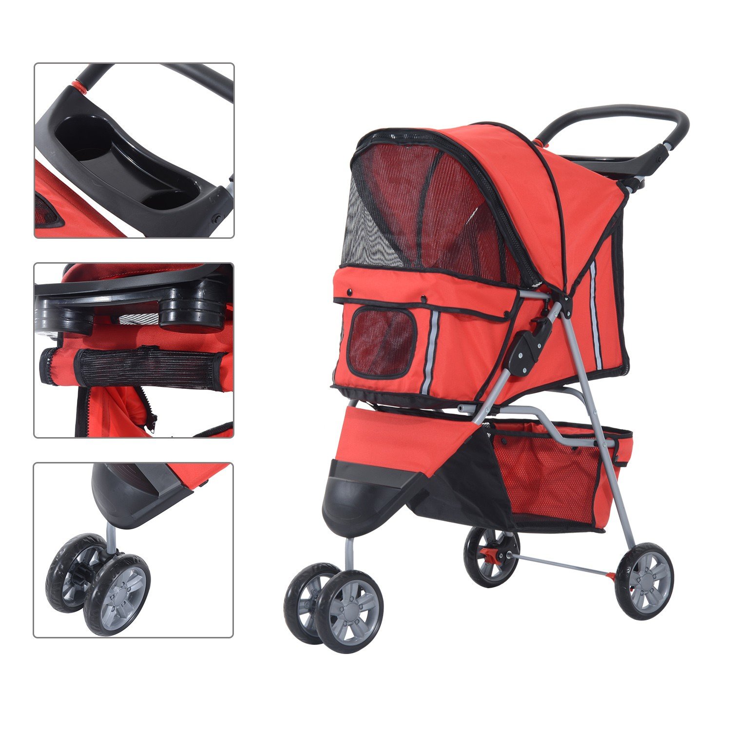 3 wheel pet stroller