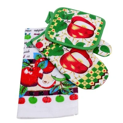 Printed 3pcs Oven Mitt Set