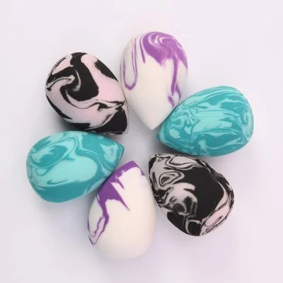 Marble Design Waterdrop Shape Makeup Blender Sponge Latex Free 6*4cm