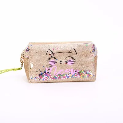 Sparkly Shiny Rectangular Makeup Bag Waterproof Glitter Cute Toiletry Pouch