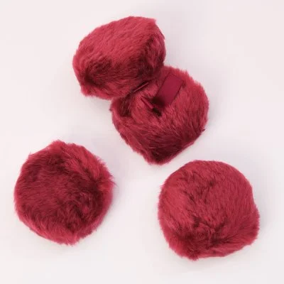 Fluffy Plush Sponge Powder Puff Round Shape for Dry Use 5.8*2cm