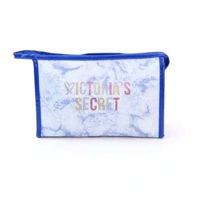 PU Makeup Bag With Marble Print Waterproof Organizer Multifunction Women Bag