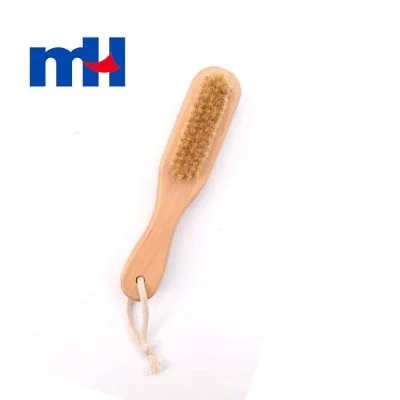 Wooden Shower Foot Scrubber Brush Dual Sided Foot Bath Brush With Pumice Stone 18*3.5cm